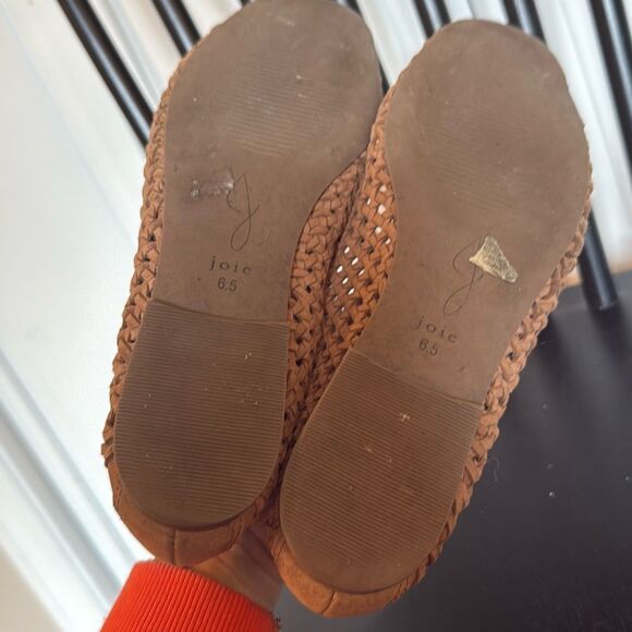 Joie leather woven flats ballet brown size 6.5 - Picture 6 of 9